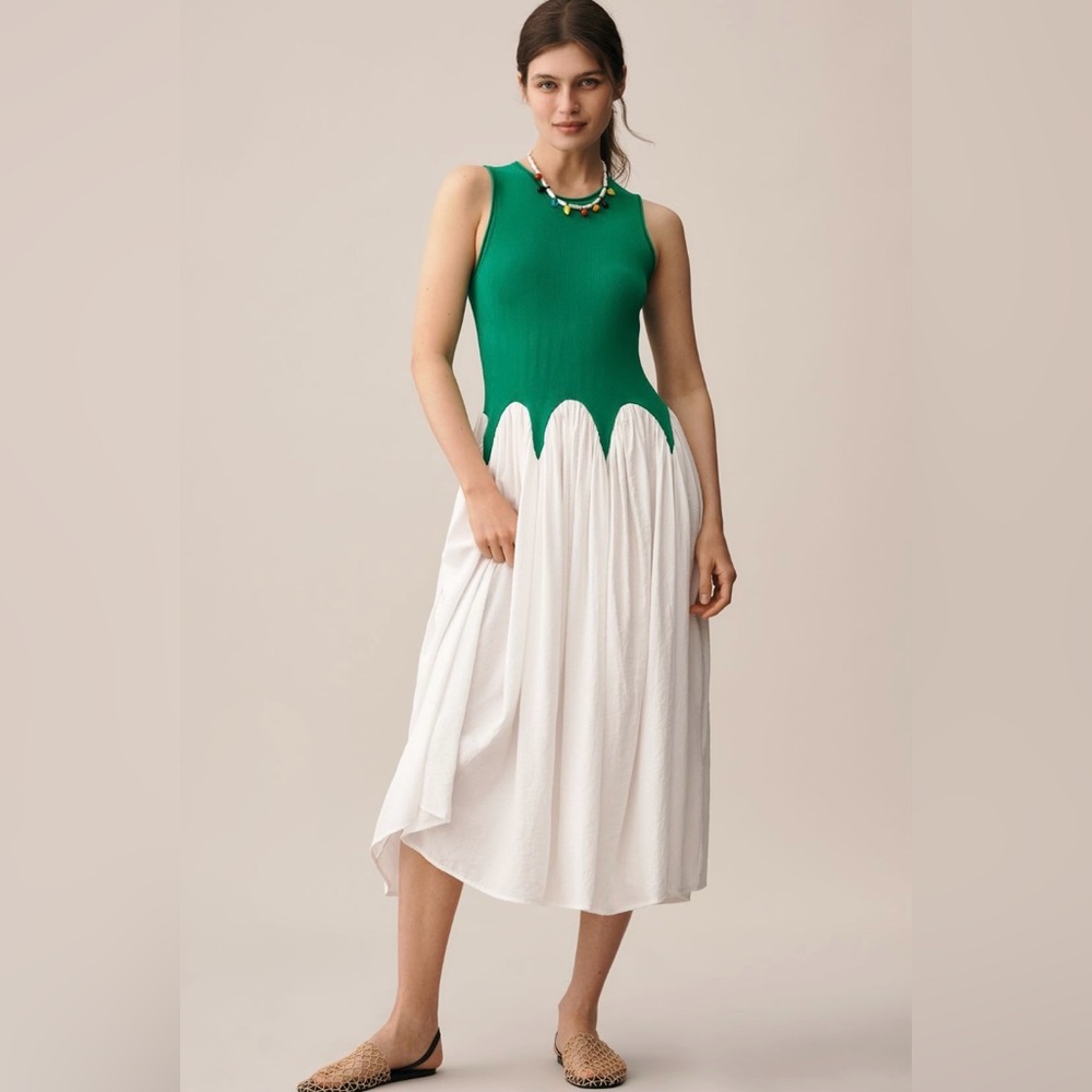 Sleeveless Colorblock Midi Dress
Siempre Michelle Anthropologie
In: Ivory/Green